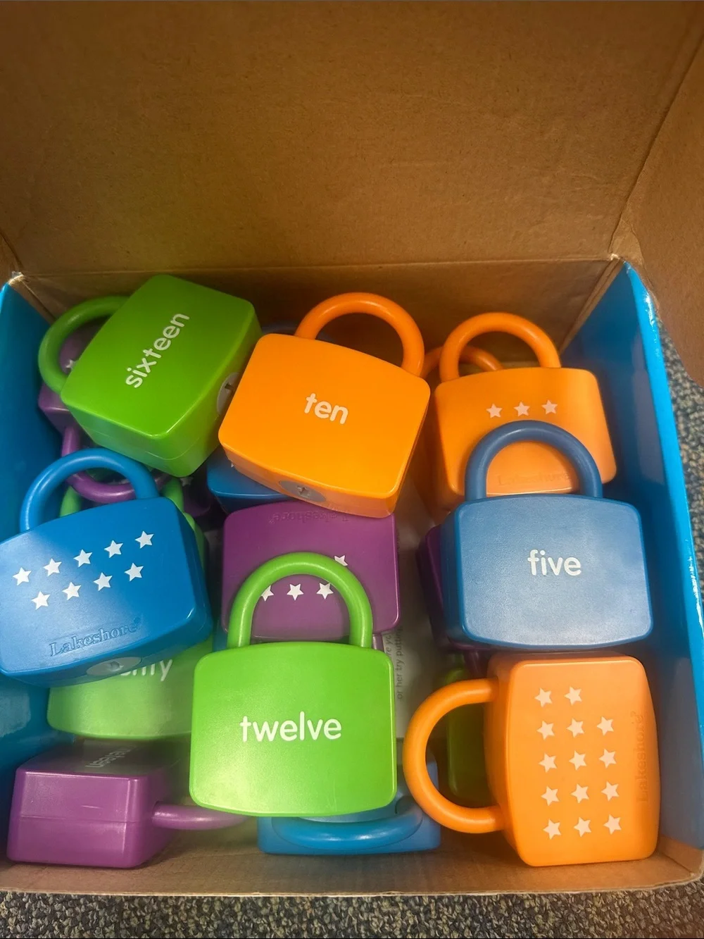 Lakeshore Unlock It! Number Match Educational Locks - Multicolor